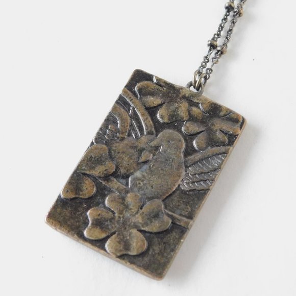 Queen of Hearts Lucky Brand brass necklace - Picture 4 of 6